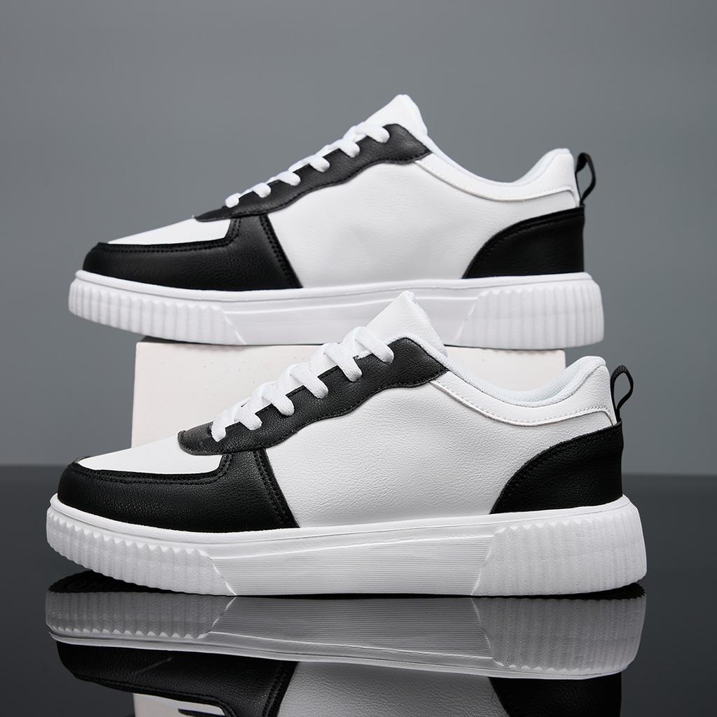 White Mens Daily Skateboard Athletic Shoes Stylish Outside Walking Tennis Shoes For Men And Women Athletic Running Footwear
