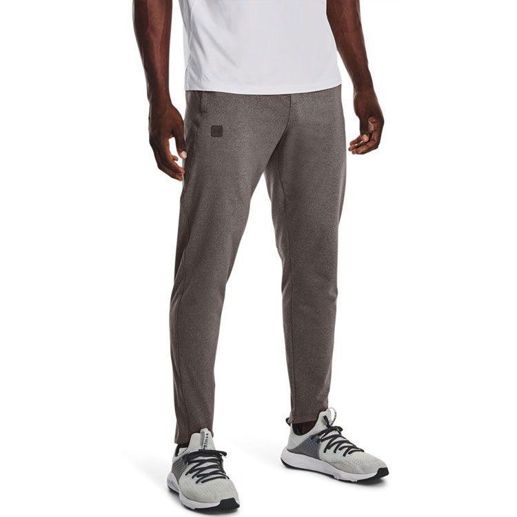 Under Armour Knitted Sweatpants Men's Brown Moderate Slim Fit Pants 1373730-176