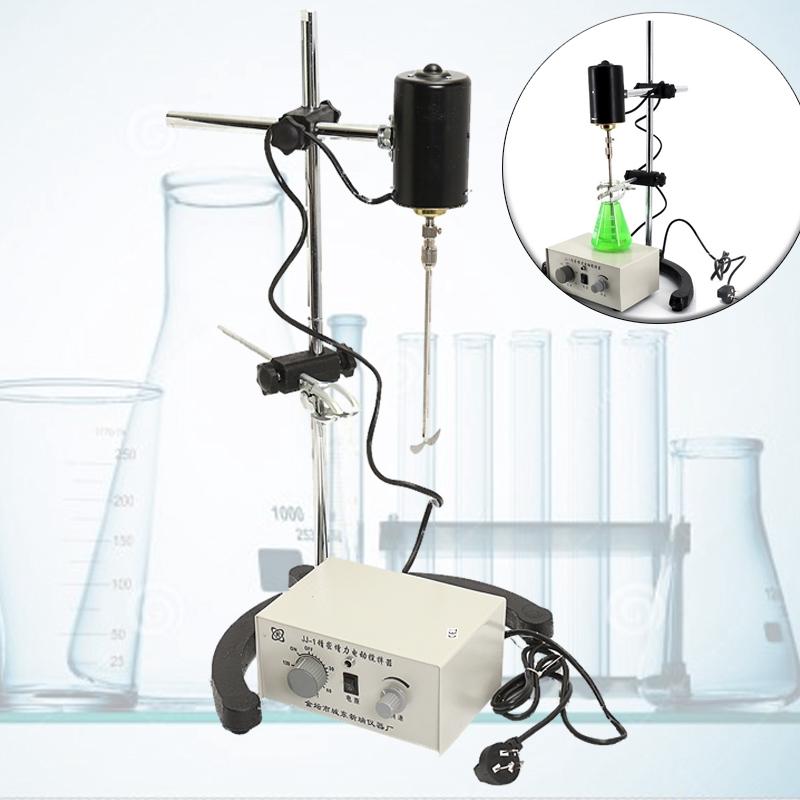 100W 3000rpm Overhead Stirrer Adjustable Churn Stir Machine Blenders Laboratory Stirrer Dual Control Mixer Electric Lab Mixer