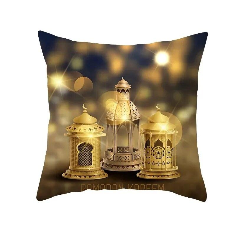EID Mubarak Decorative Cushion Cover Ramadan Decoration Home Islamic Muslim Ramadan Kareem EID Al Adha Gift Sofa Pillow Cover