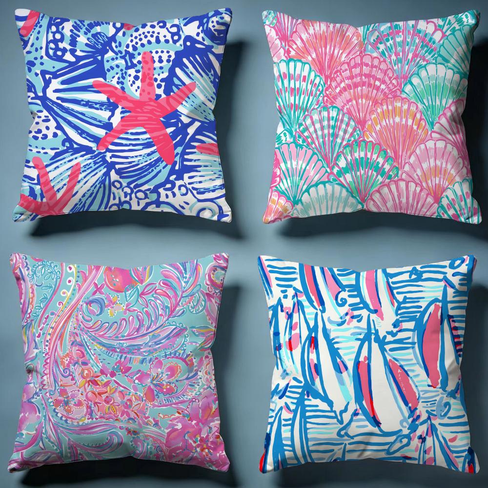 Stylish LLilly Pulitzerable Cushion Cover Soft Decorative Pillow Case Suitable for Bedroom Sofa Car Travel Use