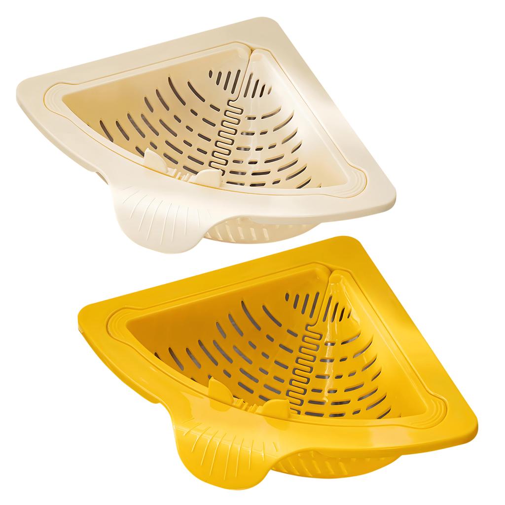 Kitchen Sink Drain Strainer Anti-Clog Food Catcher Triangular Sink Food Catcher Basket for Fruit Vegetable Noodle Washing Home