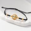 Adjustable Zodiac Goat Braided Bracelet Gold Plated Charm  Braided Rope Bracelet  Chinese Style Beads Womens New