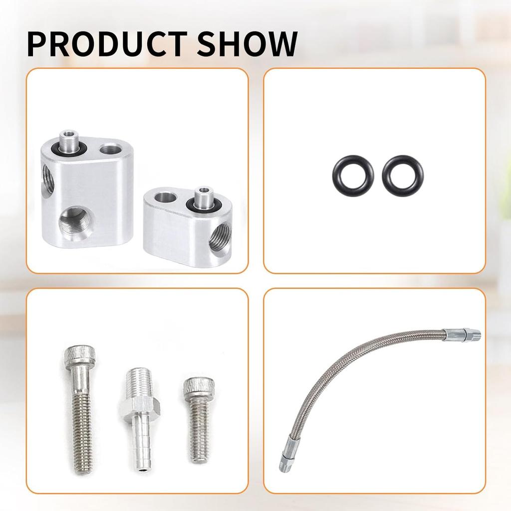 Throttle Body Bypass Hose Kit for GM LS Engines, 3-Bolt DBC/DBW, Gen 3 Coolant Crossover Steam Tube, Stainless Steel Braided Vent Hose, Compatible