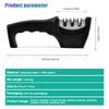 Multi-function Knife Sharpener Handheld 3 Stages Type Quick Sharpening Tool With Non-slip Base Kitchen Knives Accessories