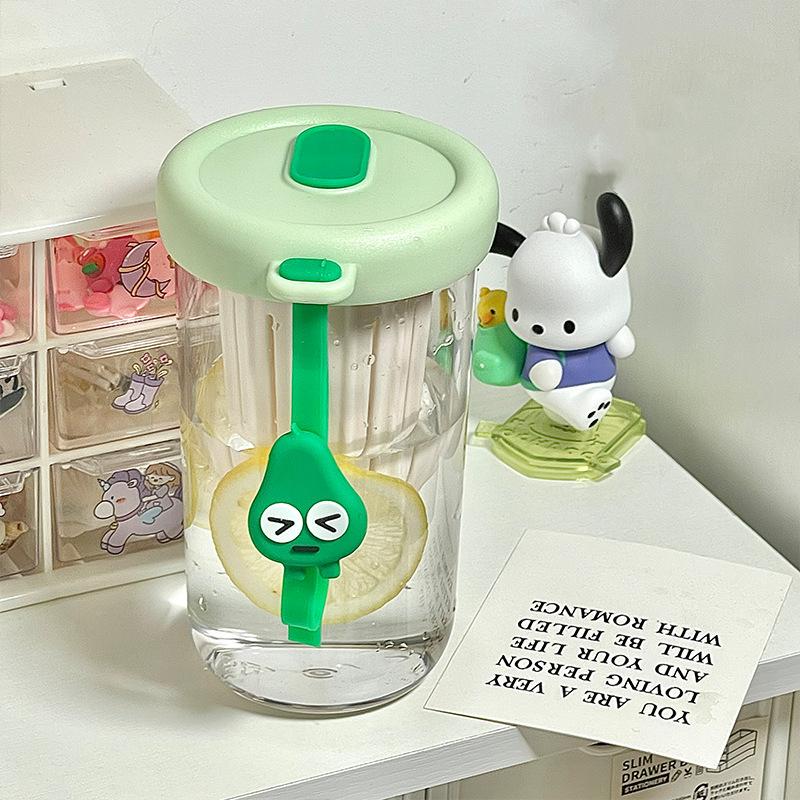 High Temperature Resistant and Anti Drop Plastic Cup for Tea Separation, Student Straw Cup, Portable Handle Water Cup