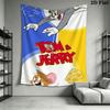 Tom and Jerry A Wall Hanging Printed Fabric Blanket Decorative Tapestries for Bedroom Living Room Home Decor