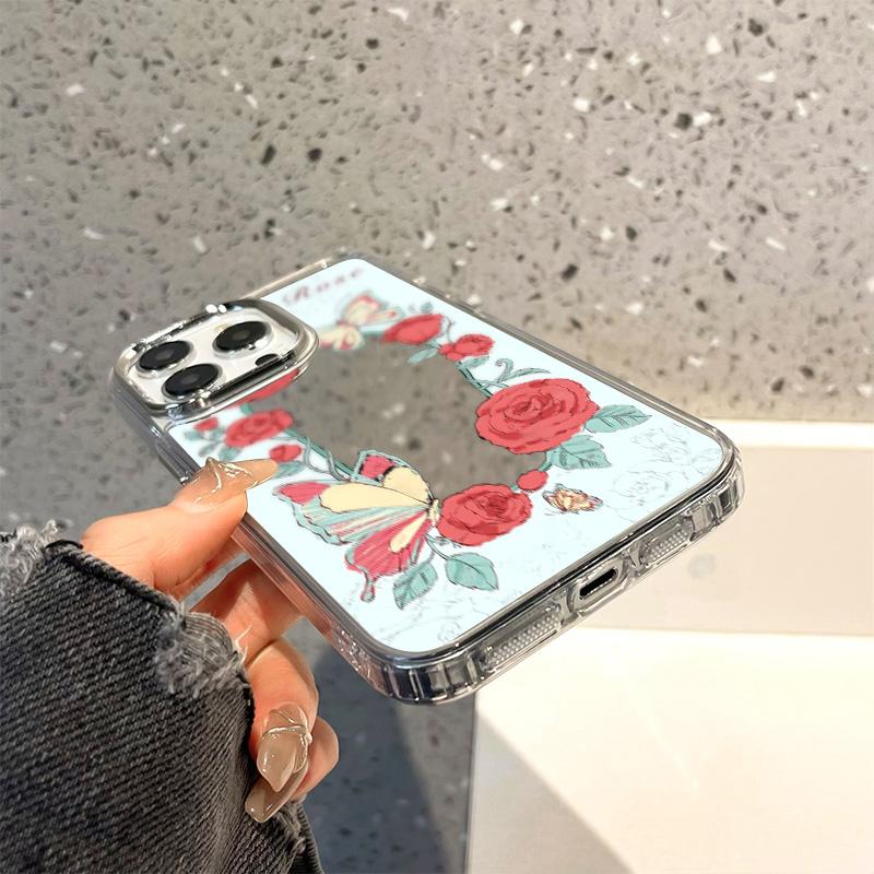 Mobile Phone Cases for iPhone 11 13 XR 15 Pro Max 12 14 Pro Max Case iPhone 16 XS Max Mirror Protective Case Mirror Exquisite Cartoon Waterproof