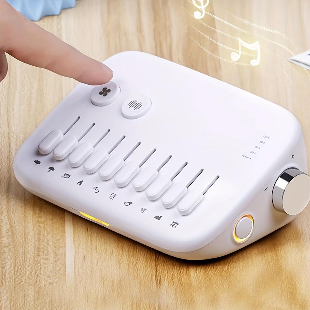 

1pc Portable White Noise Machine Sleep Sound Machine 10 Soothing Nature Sounds USB Charging Rechargeable Battery білий