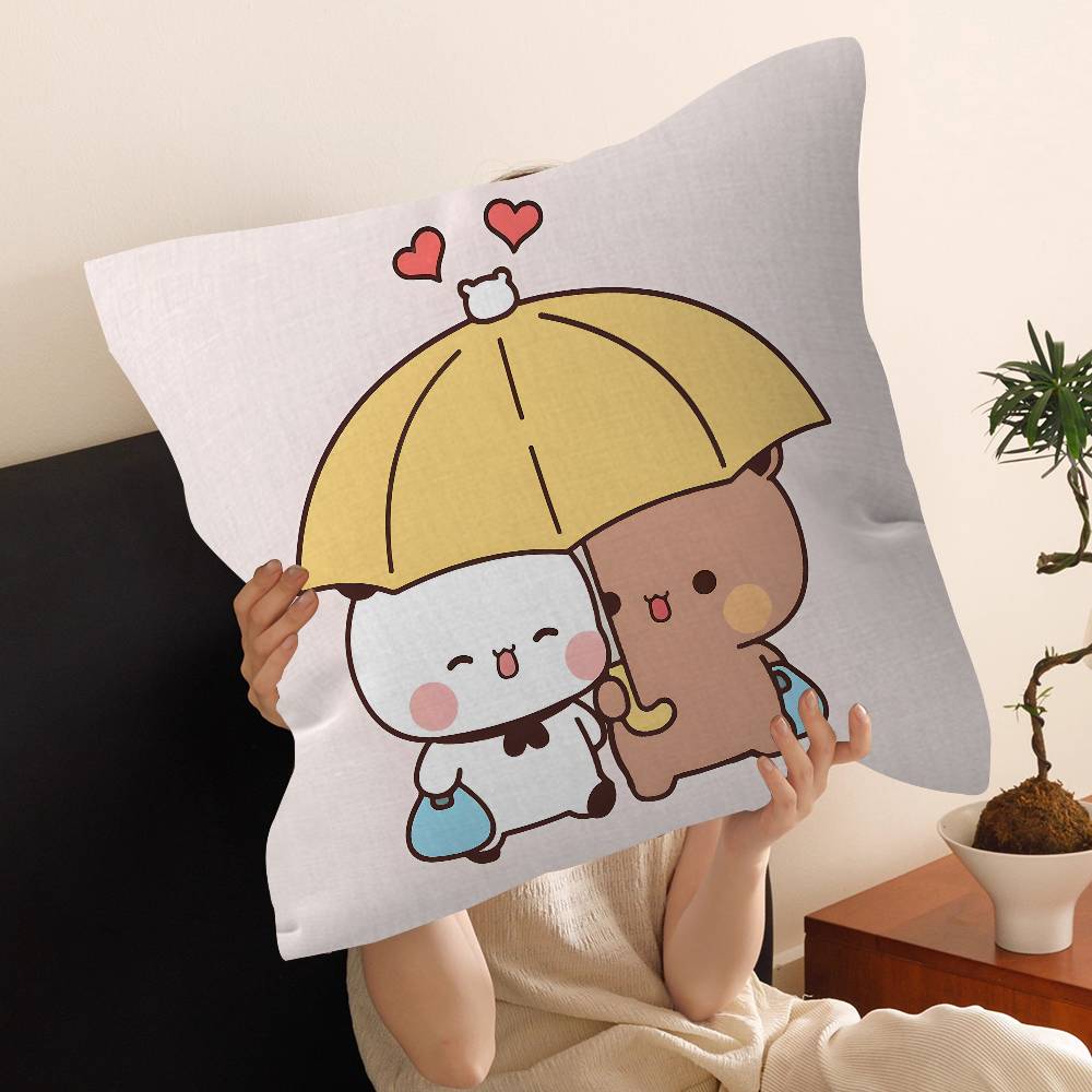 Bear Cartoon Kawaii DDudu BBubu Pillow Anime Pillow Sofa Bed Head Pillow Cover Cushion Cover 45x45 cm Fashion
