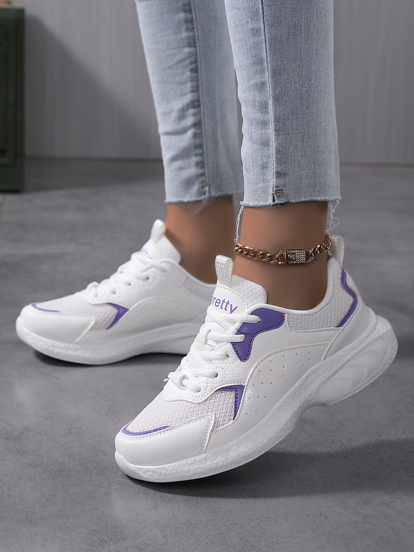 2024 Women s Versatile White Mesh Running Shoes - Soft Sole, Ideal for Students 36