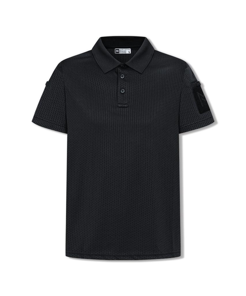 Millibeulo Dominant Polo Collared Short Sleeve T-Shirt Khaki