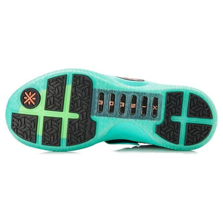 Li Ning WOW 6 Slip Resistant Abrasion Resistant Low top Basketball Shoes Men's Green Black ABAM089-84