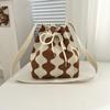 Convenient DIY Handbag Large Capacity Reusable Casual Bag Handmade Open Drawstring Bucket Bag Women