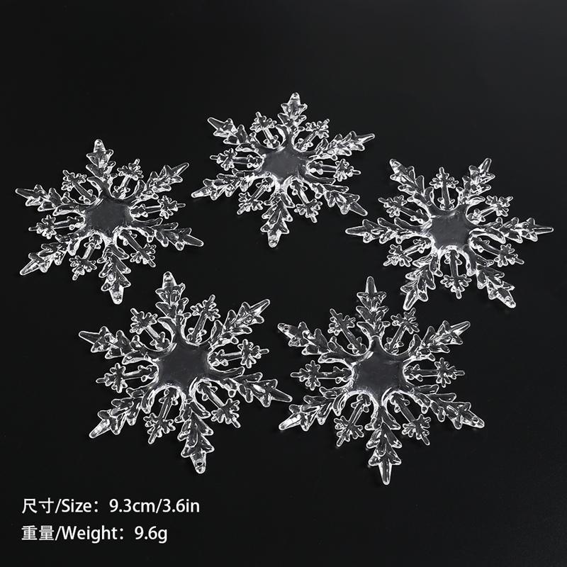5/10Pcs Christmas Decoration Xmas Tree Hanging Pendant Ornaments for Home Room Decor Acrylic Snowflake Navidad 2026 Accessory