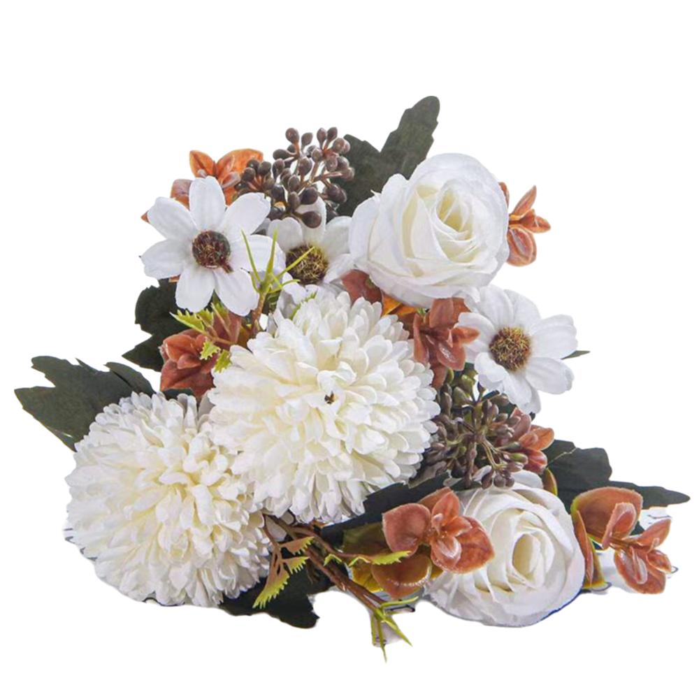 Fashion Silk Hydrangea Silk Roses Bridal Bouquets Rose Artificial Flowers Table Vase DIY Art Flower Bouquets Festival