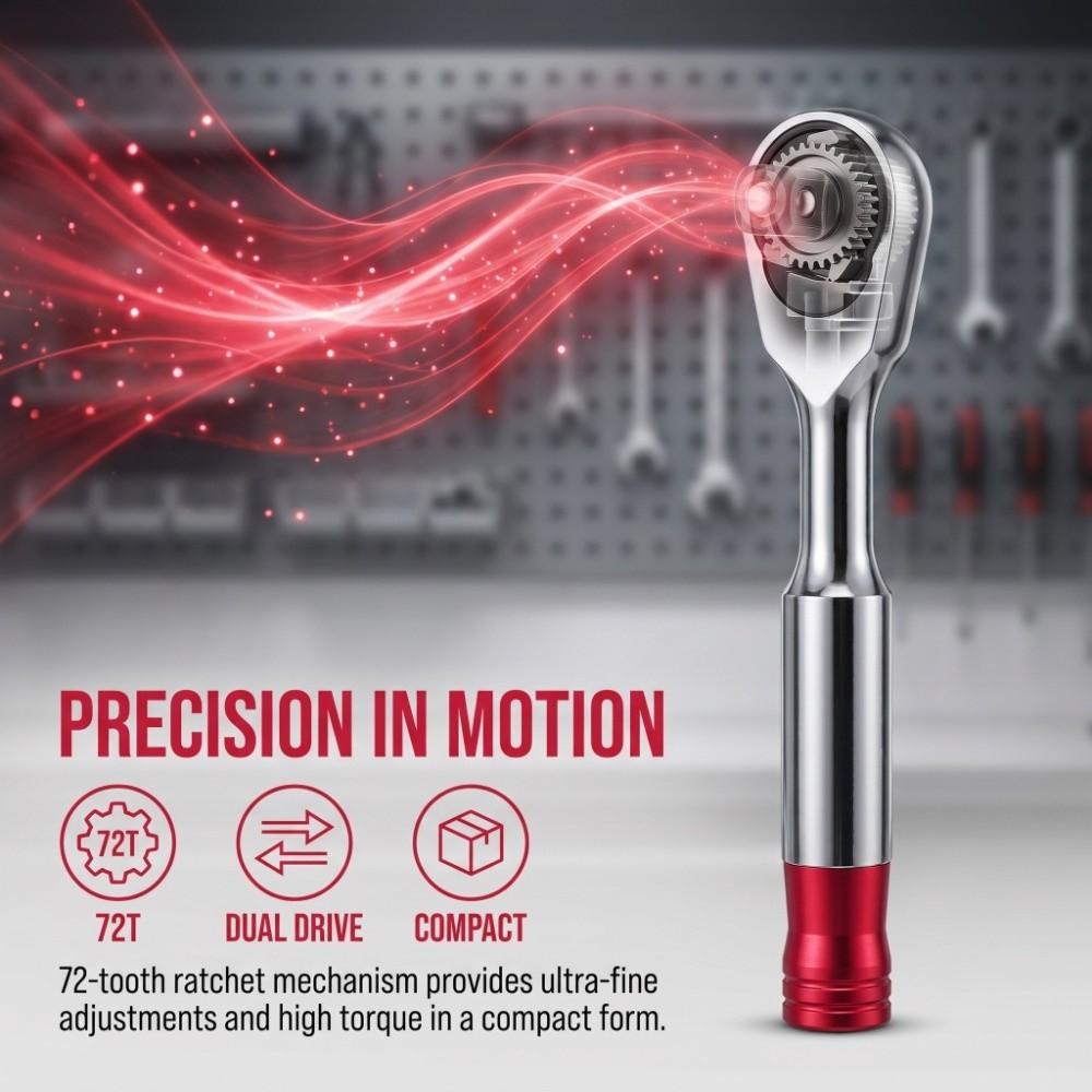 6.35mm 1/4Inch Quick Socket Wrench Metal Hex Torque Wrench Right Angle Screwdriver  Tight Spaces