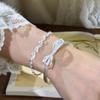 Korean Style Sweet Heart Bow Bracelet for Girls - Niche Design Jewelry, Best Friend or Student Gift