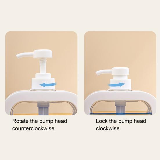 300/500ML Liquid Soap Dispenser Shampoo Body Hand Wash Shower Gel Facial Cleanser Container Bathroom Refillable Empty Press Pump Bottle