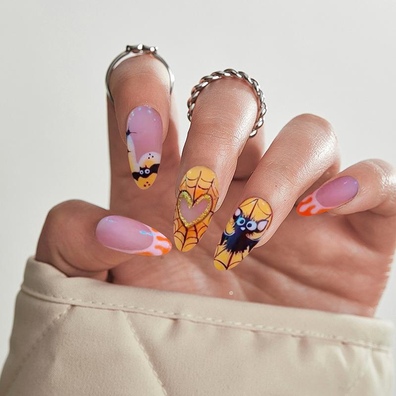 Halloween Bat & Spider Web Cartoon Nail Art Stickers