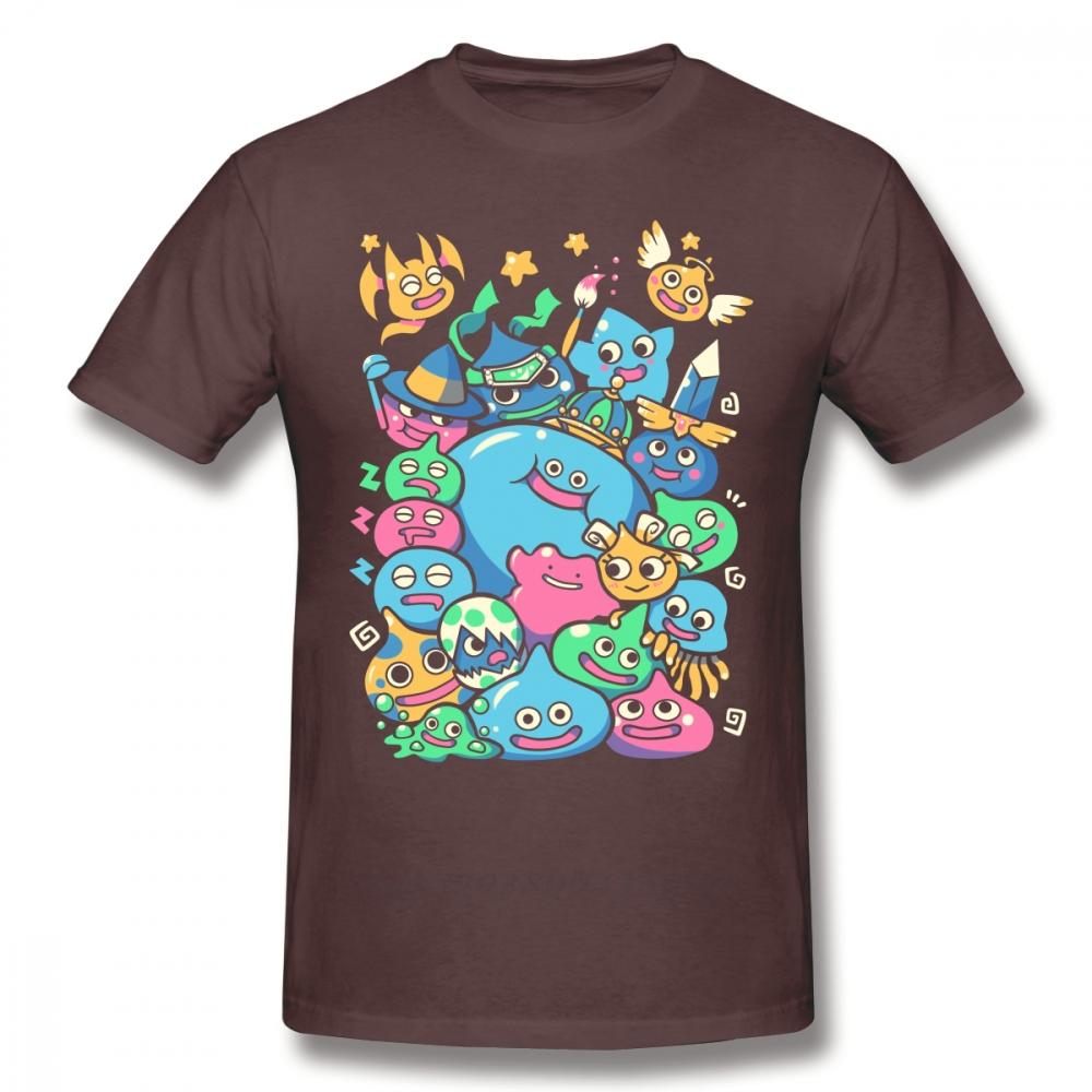 Dragon Quest T Shirt Slime Party TShirt Funny Beach Tee Shirt 100 Cotton Printed Unisex Short Sleeves Oversize Tshirt