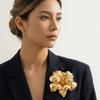 Statement Flower Brooch Large Corsage Ornament Exquisite Geometric Metal Pin  Collar Accessorie