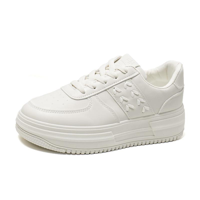 White Shoes for Women New Spring Small Look Tall Girl Student Shoes Ins Trendy All-Matching Thick-Soled Casual Sneakers