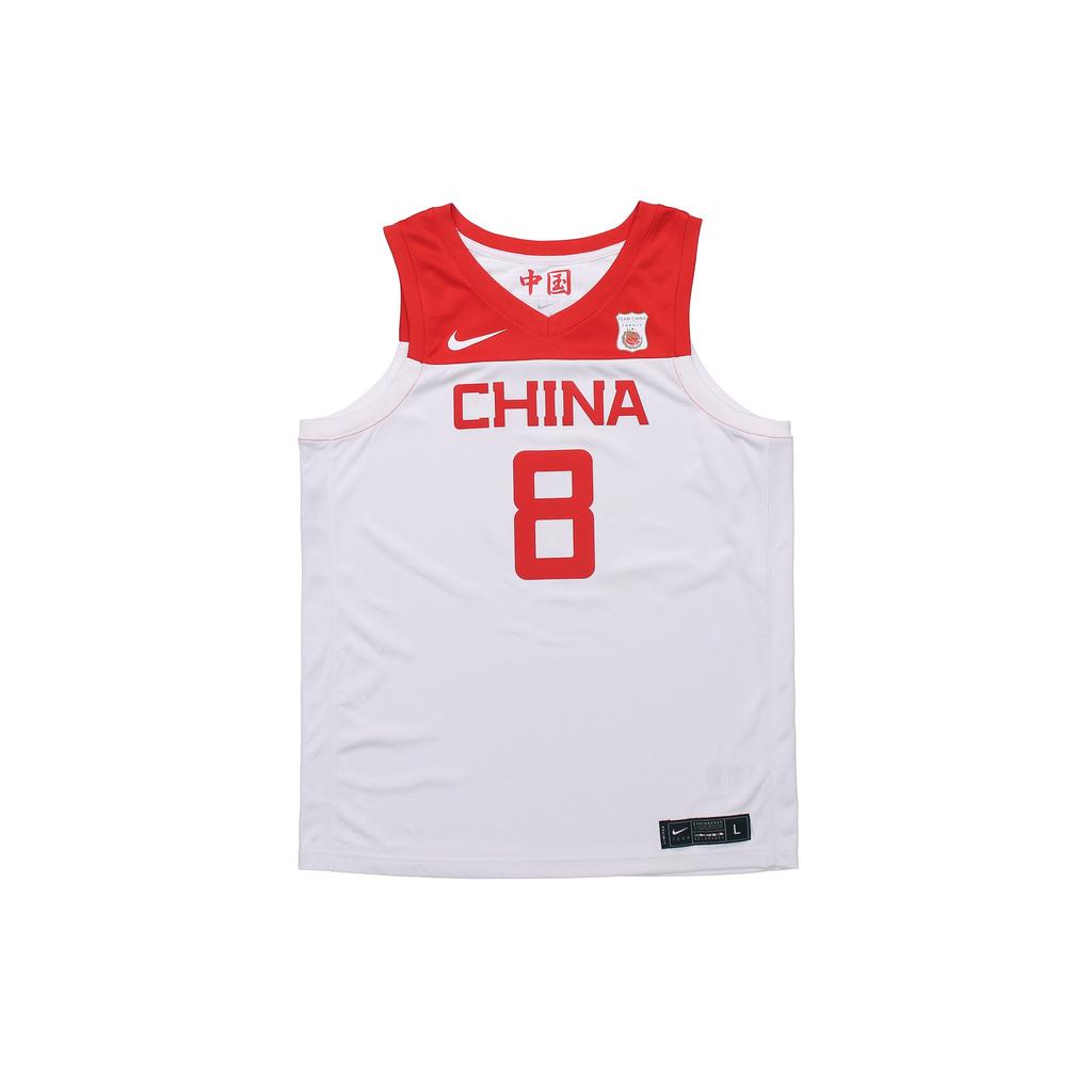 Nike China Team Ding Yanyuhang Basketball Jersey No. 8 Summer Loose Fit Men Tops White CD9485-100