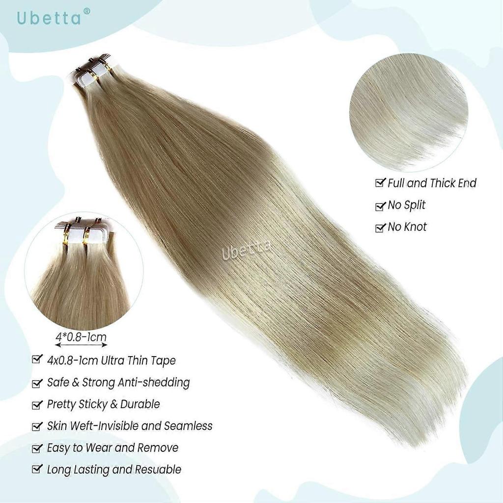 Estensioni Capelli Biondi Capelli Veri Umani Tape in Extensions per Donne, 50G Tape in