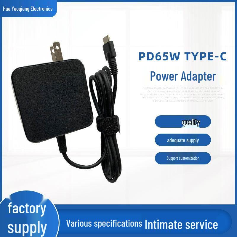 

Адаптер питания USB-C PD 65 Вт для Apple и Lenovo чёрный