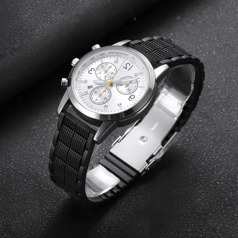Silicone Soft Watchband Watch Strap 20mm 22mm Sports Waterproof Folding Safety Buckle Soft Silicone Strap Watch Accessories