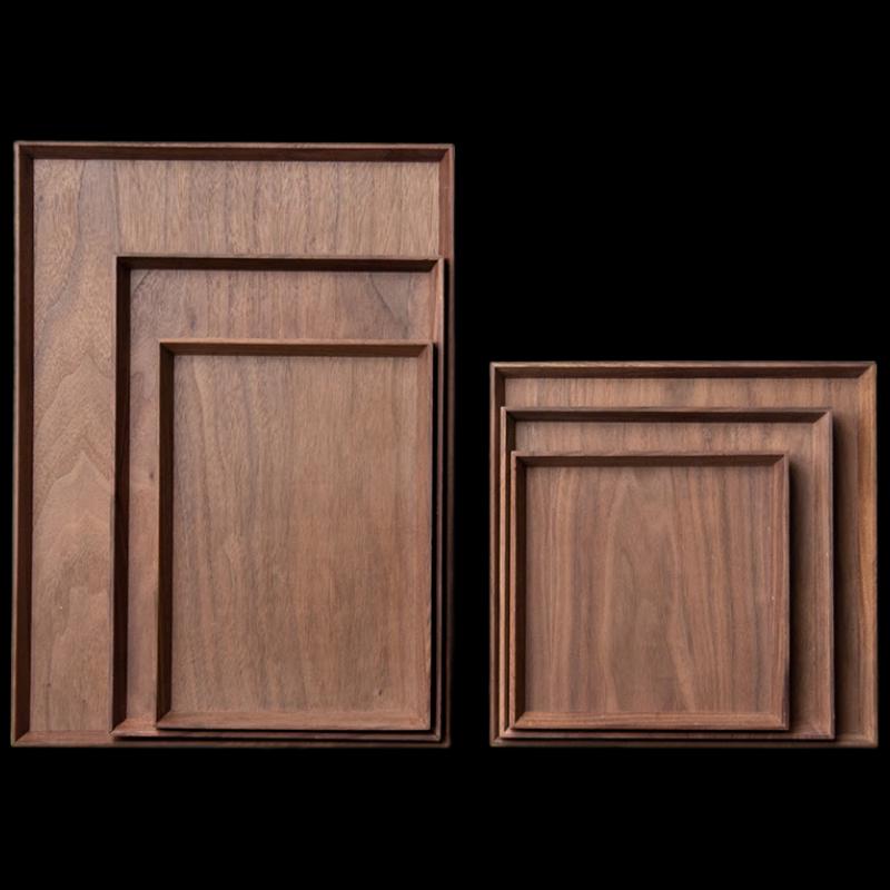 Dirian Black Walnut Solid Wood Serving Tray