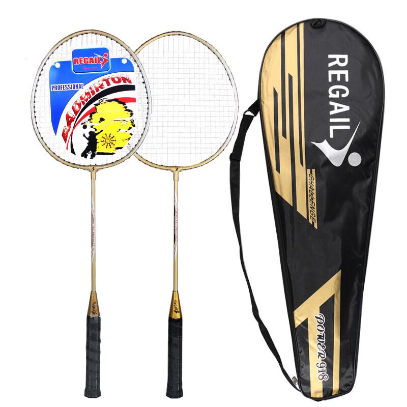 WEZHO Beginner Iron Alloy Badminton Racket Set