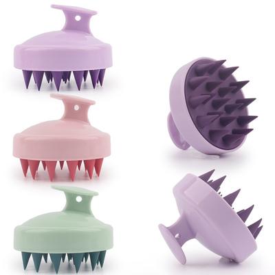 Popular Hair Washing Comb with Handle, Soft Rubber Hair Washing and Massage Comb, Scalp Cleaning and Massage Brush, Hair Washing Brush