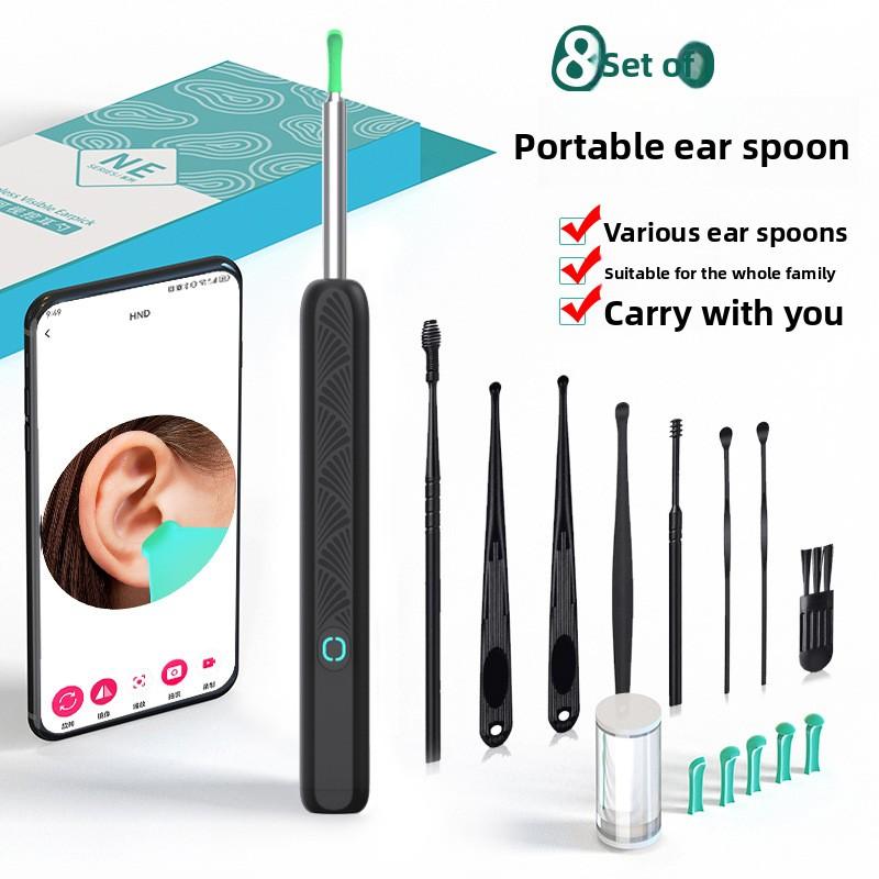 Dropshipping Ear Cleaner with Camera Wireless Ear Sticks Otoscope USB C Charging Endoscope Wax Removal Tool Earpick MIni Camera