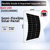 20W SemiFlexible Monocrystalline Solar Panel with Dual USB Ports for For Roof Mounted Use and Portable 12V Device Charging
