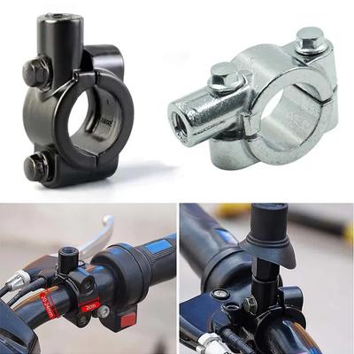 22mm 25mm Handlebar 10mm 8mm Thread Universal Motorcycle Mirror Mount Clamp Rear View Mirror Holder Adapter Black Clamp Base