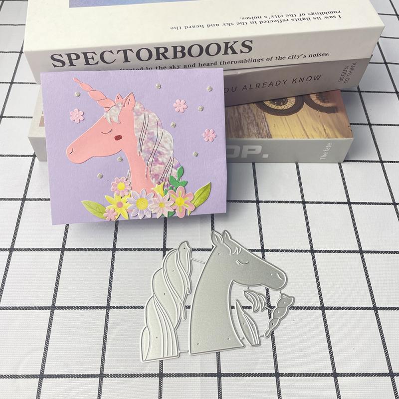 

Висічки для металу з одним рогом для коня DIY Форма для вирізання з вуглецевої сталі для DIY Скрапбукінгу Фотоальбомів 103 x 82mm
