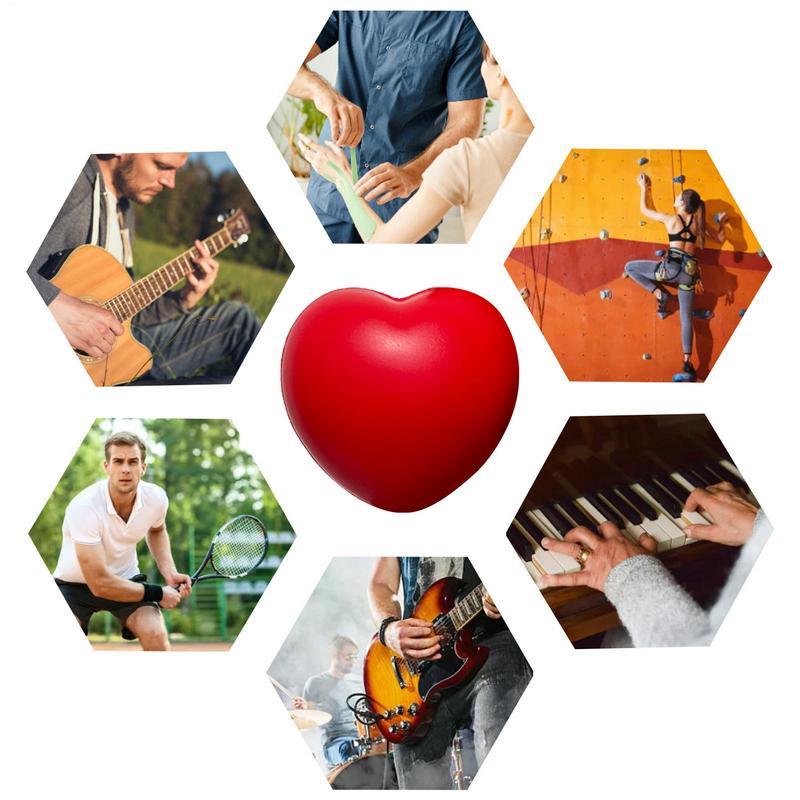 Hand Strengthening Exercise Heart Shaped Squeeze Stress Ball Finger Massage Ball Hand Grip Ball For Hand SqueezeStress Relief