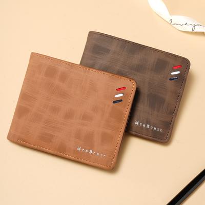 New Men'S Wallet Men'S Short Wallet Middle-Aged And Youth Wallet Large Capacity Durable Wallet