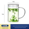 Hitzebeständige Borosilikatglas-Teetasse mit Glasdeckel