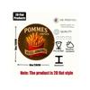Vintage Metal Sign Pommes Frites Wall Art Decor for Cafe Bar Restaurant