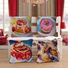 Color Food Art Pillow Cover Sofa Cushion Cover Home Room Decoration Children Gift