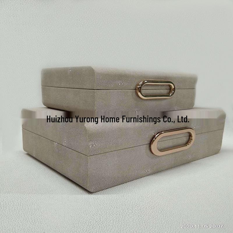Simple Modern Leather Storage Box for Home, Hotel, Club Decoration, Jewelry & Cosmetics Organization