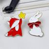 Cartoon Fox Rabbit Brooch - Cute Versatile Alloy Accessory for Clothing & Bags