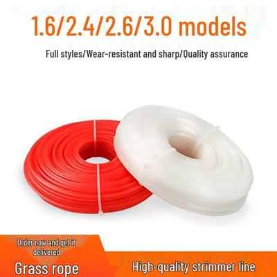 Universelle quadratische Spiralförmige Trimmerleine aus Nylon - Verschleißfestes Stahldraht-Schneidseil für Rasenmäherzubehör