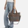 Women's Large Capacity Tote Bag Retro Student Crossbody Bag Canvas Shoulder Bag