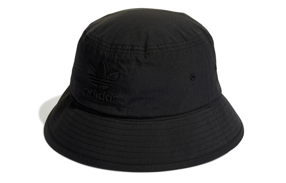 Adidas Originals Letter Print Cotton Bucket Hats Unisex Black HL9321 OSF