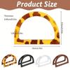D Shape Purse Handles Resin Purse Handles Decorative Bag Handles Smooth Handbag Handle for Handmade Crochet Bag DIY Supplies