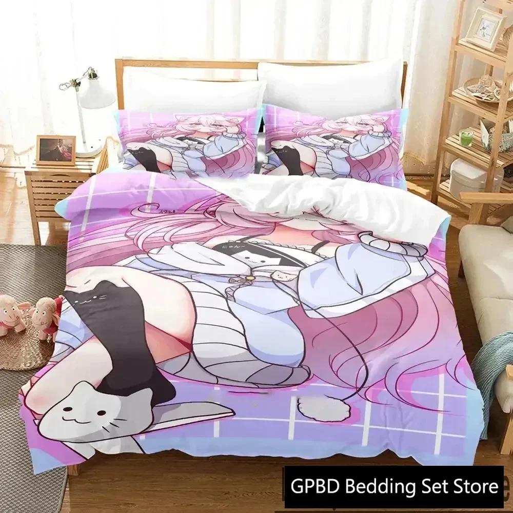3D Print Anime Nyatasha Nyanners Comfortable Duvet Quilt Cover Pillowcase Bedding Set Children Bedroom Decoration Home Textile